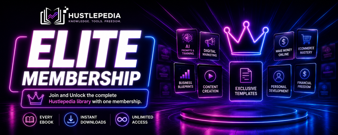 Hustlepedia Elite Membership: Unlimited Access to Every Digital Resource for Entrepreneurs