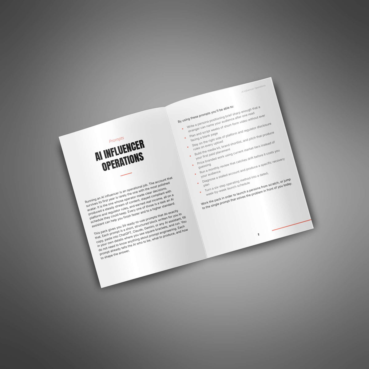 AI Influencer Operations | 34 AI Prompts for Content & Brand Deals