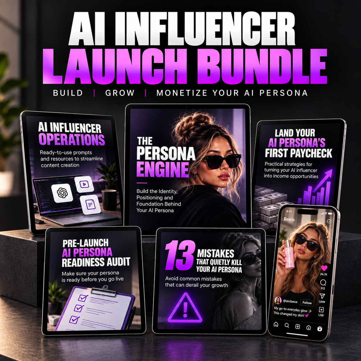 AI Influencer Launch Bundle | Build & Grow Your AI Persona