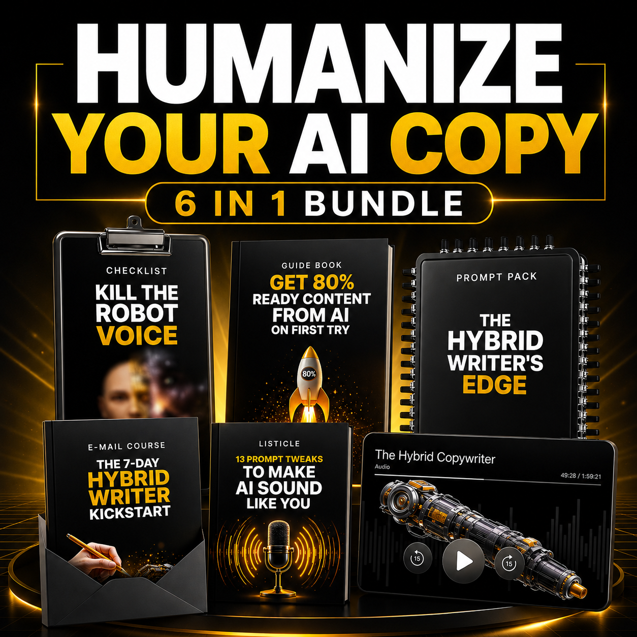 Humanize AI Writing Master Bundle | Create Natural, Human-Sounding AI Content That Converts (Digital Download)