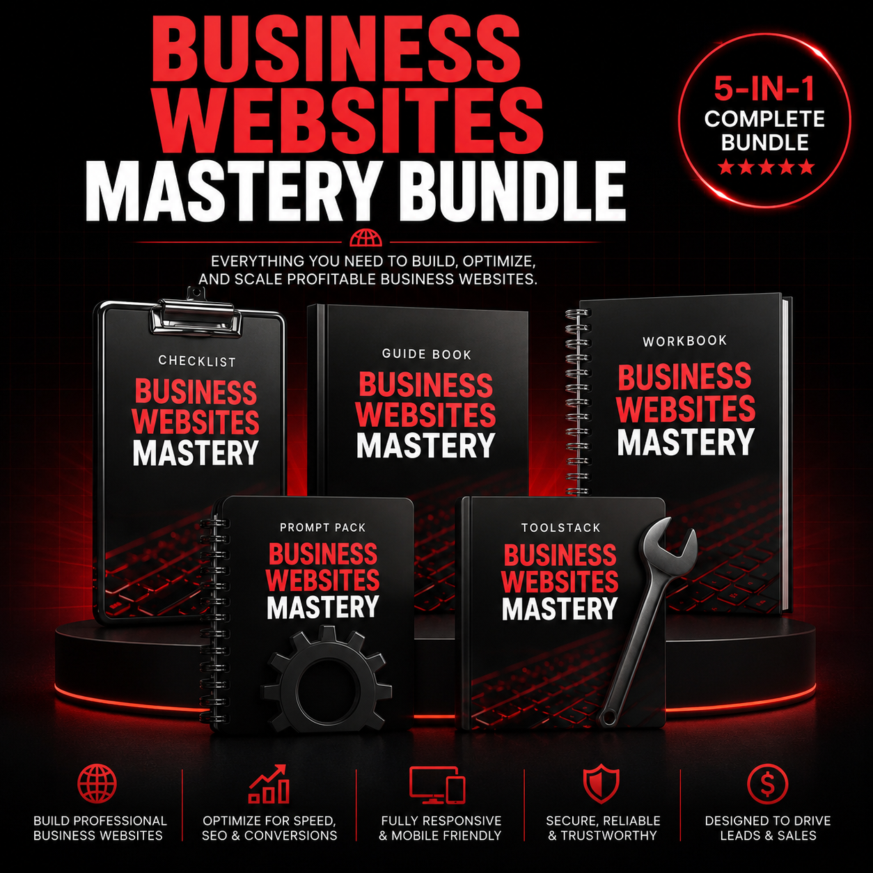 Business Websites Mastery Bundle | Complete Website Building, SEO & AI Optimization System (Digital Download)