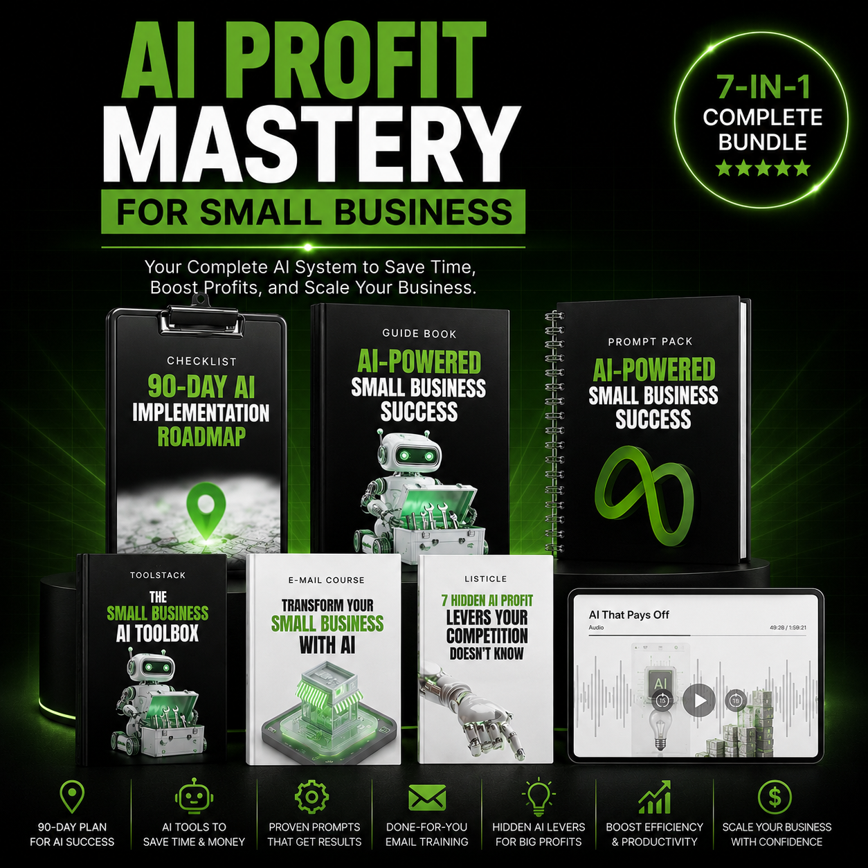 AI Profit Mastery for Small Business Bundle | Complete AI Automation & Business Growth System (Digital Download)