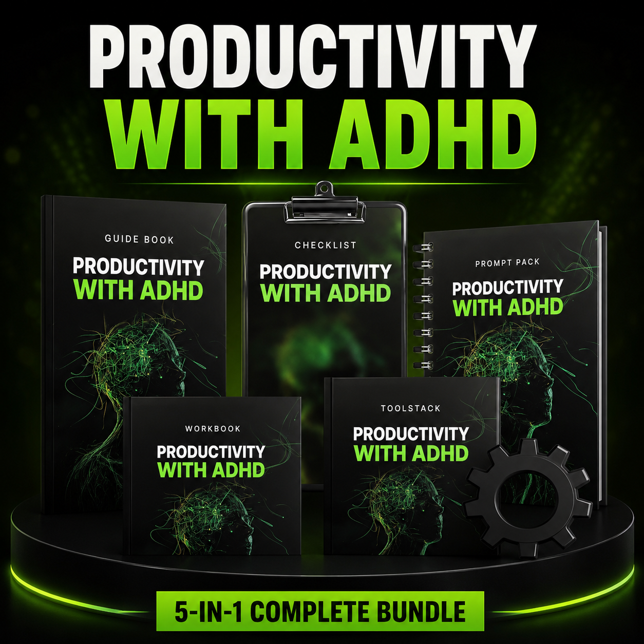 Productivity with ADHD Master Bundle | ADHD Organization, Time Management & Focus System (Digital Download)