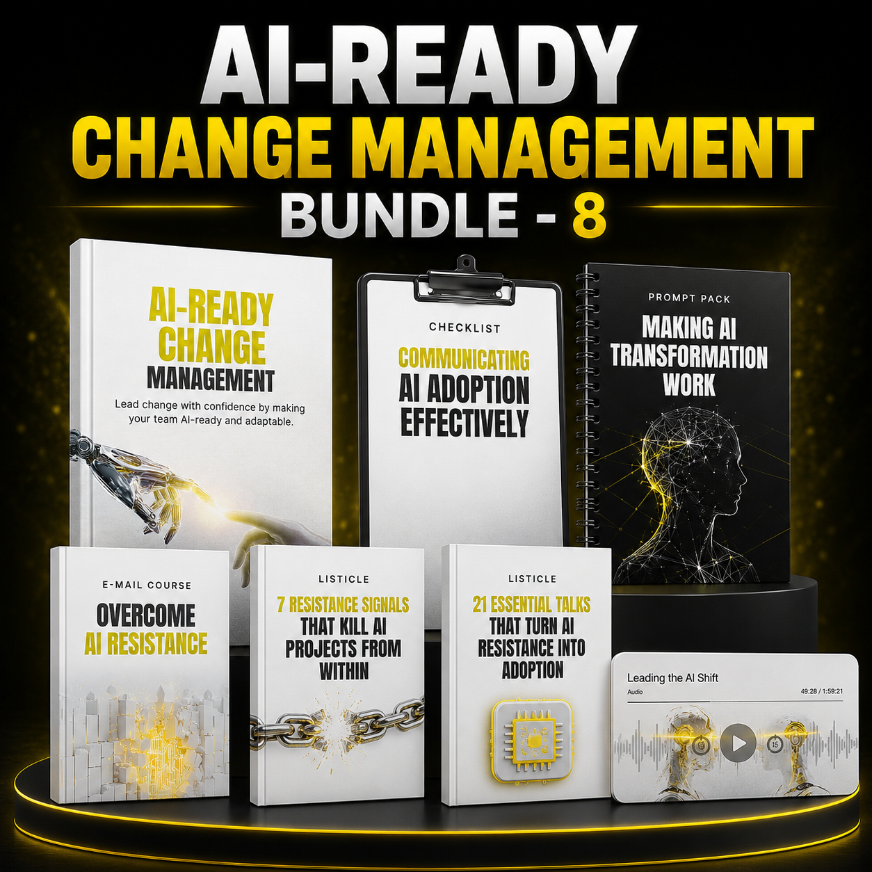 AI-Ready Change Management Bundle | Lead Successful AI Adoption & Business Transformation (Digital Download)