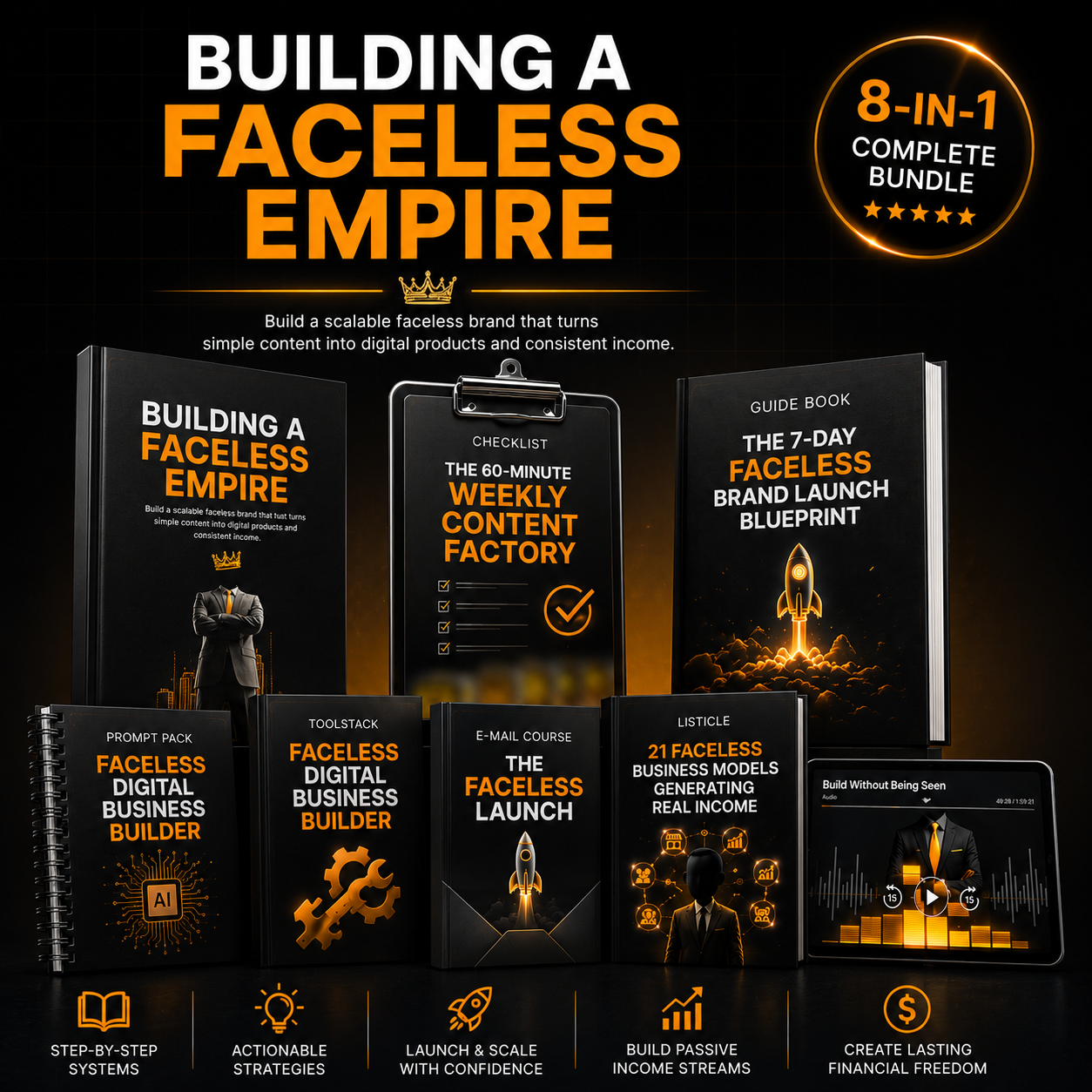 Building a Faceless Empire Master Bundle | Complete AI System to Build an Anonymous Online Business (Digital Download)