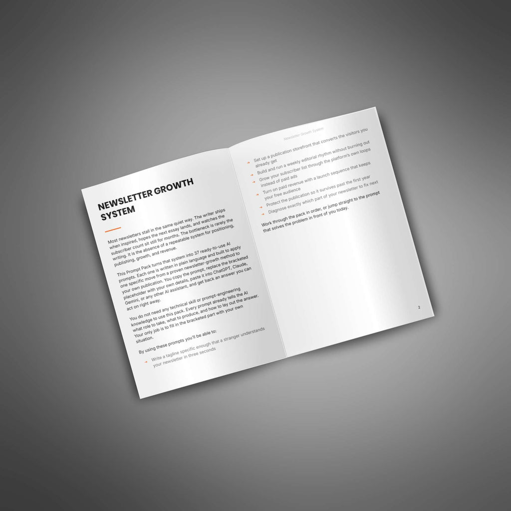 Substack Newsletter Growth | AI Prompt Pack