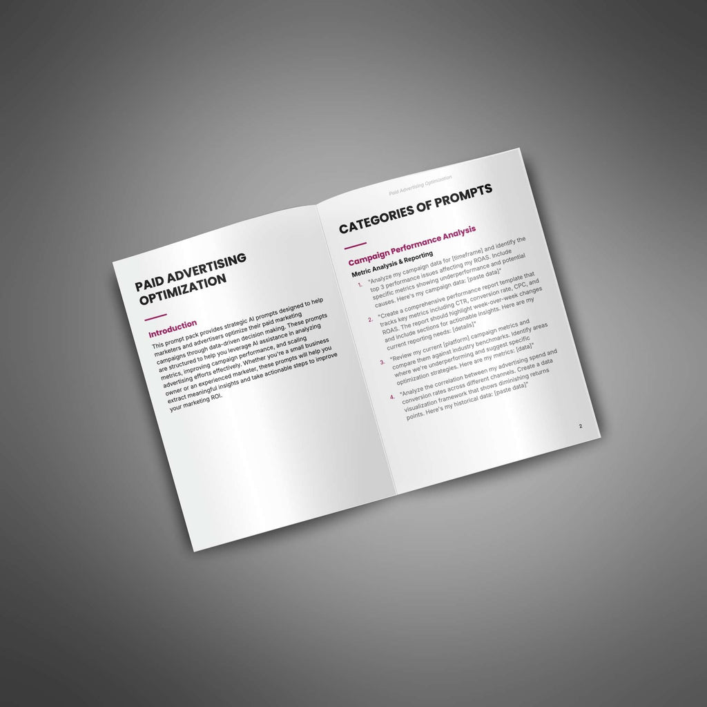 Paid Ads Optimization | AI Marketing Prompt Pack